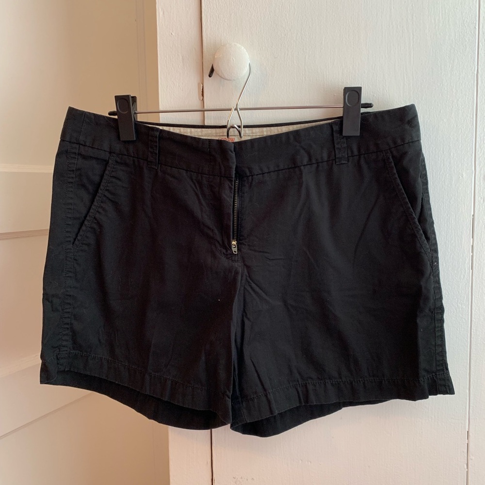 Black J. Crew Chino Shorts